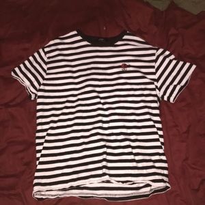 Striped T-shirt with Rose